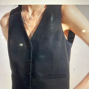 H&M suit vest black size 4